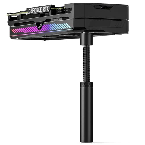 upHere Soporte para GPU para Juegos, Aluminio, Soporte para Tarjetas gráficas, Soporte para Tarjetas gráficas Verticales de Altura Ajustable, con imán, L (70 mm-120 mm), GB70K