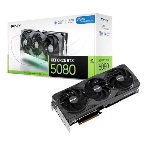 PNY Graphique GeForce RTX™ 5080 16GB OC Triple ventilador DLSS 4